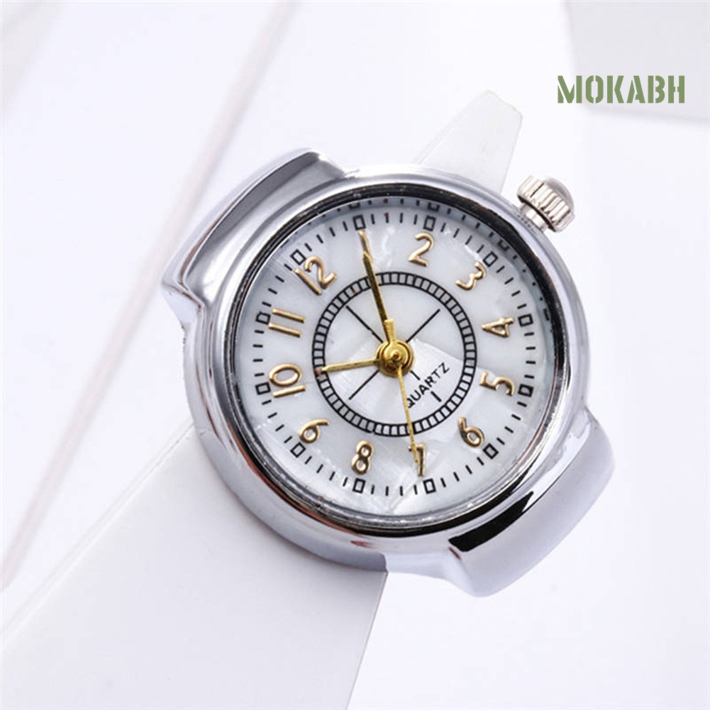 Nhẫn Đồng Hồ Đeo Tay Mặt Tròn Thời Trang Dành Cho Nam Và Nữ