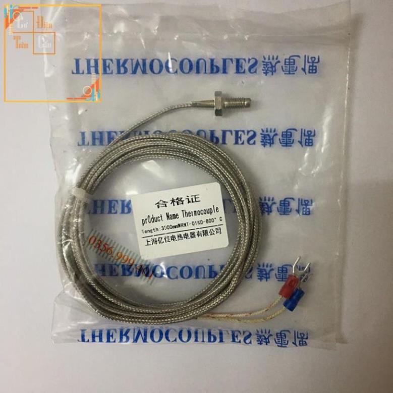 Cảm biến nhiệt độ WRNT-01 ( can nhiệt K, can K ) độ dài dây 2000mm và 3000mm