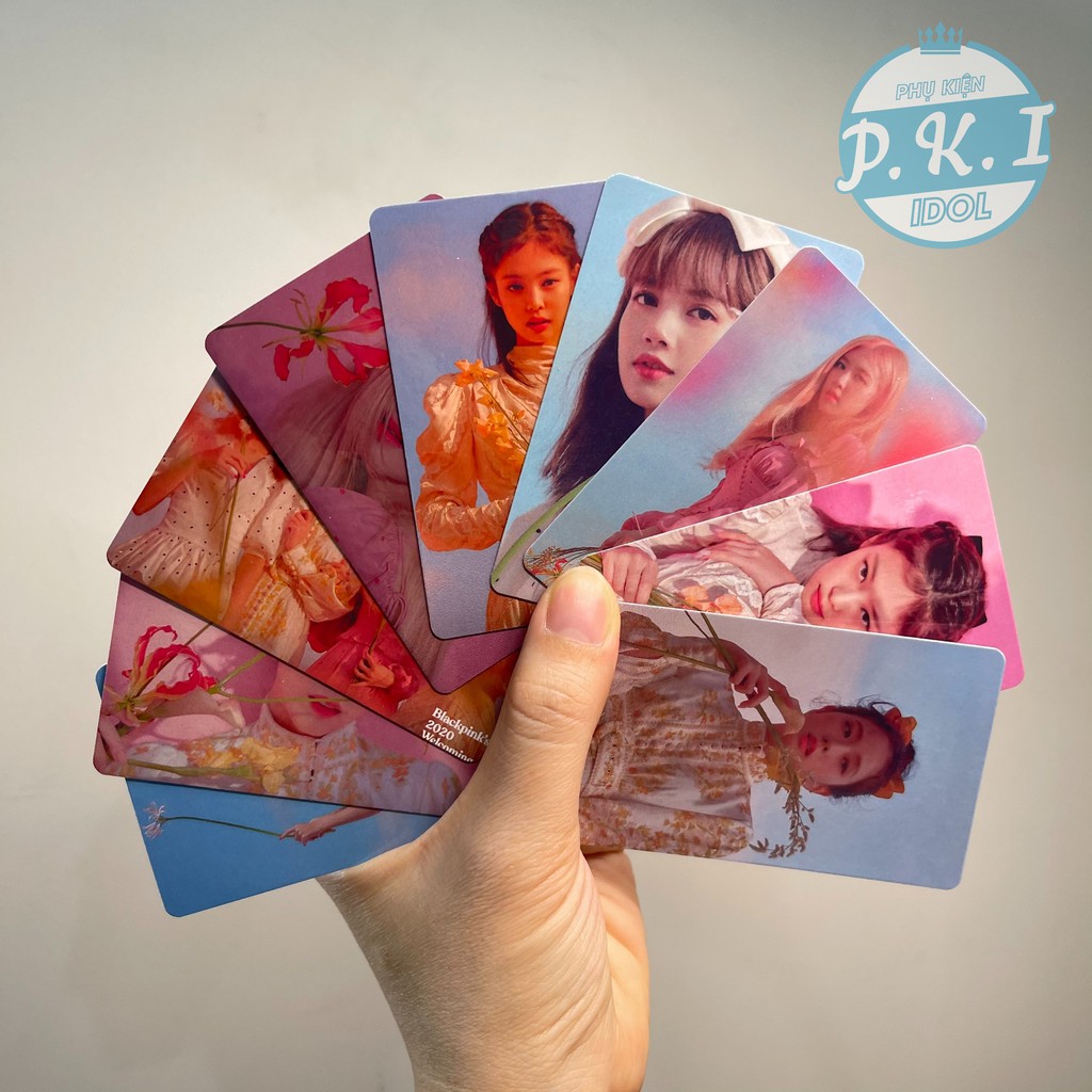 Set 9 Card BlackPink Welcoming Collection - Ép Lụa Bo Góc