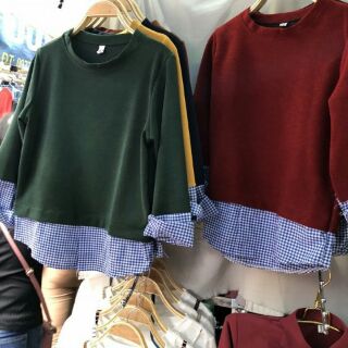 Áo sơ mi pha len nữ tính