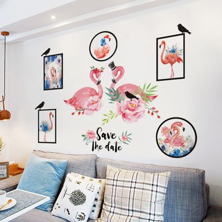 Decal dán tường Combo khung ảnh chim hạc 2