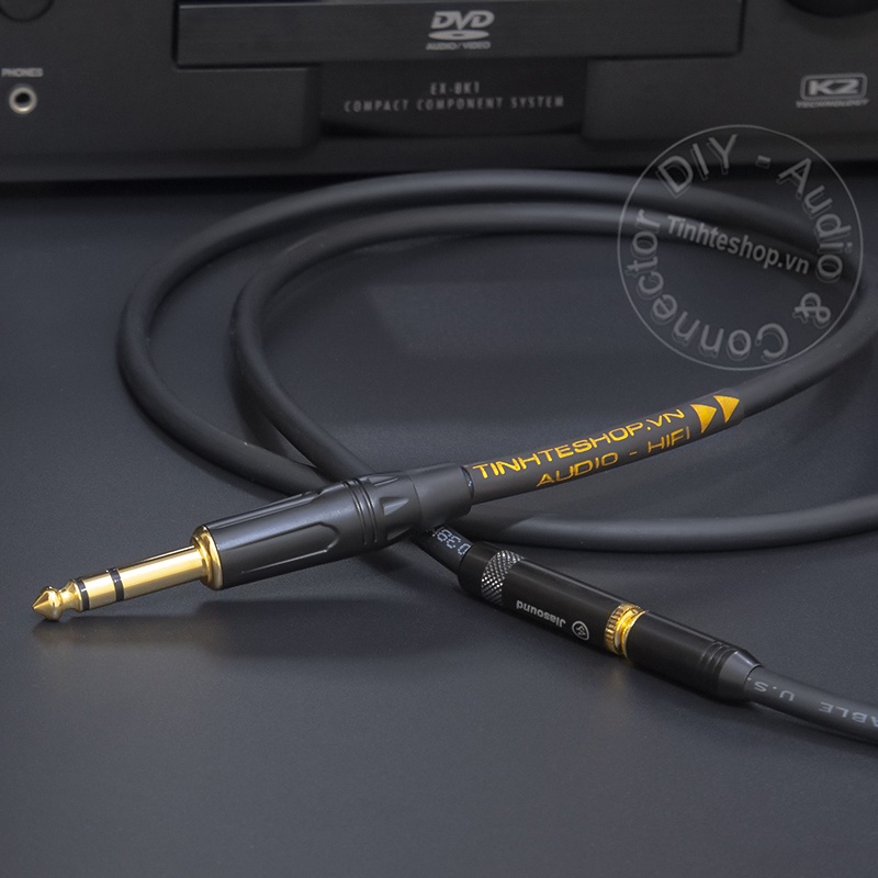Dây 6.5 ra 3.5 stereo DIY 0.2M đến 3M - 3.5mm female to 6.5mm male TRS