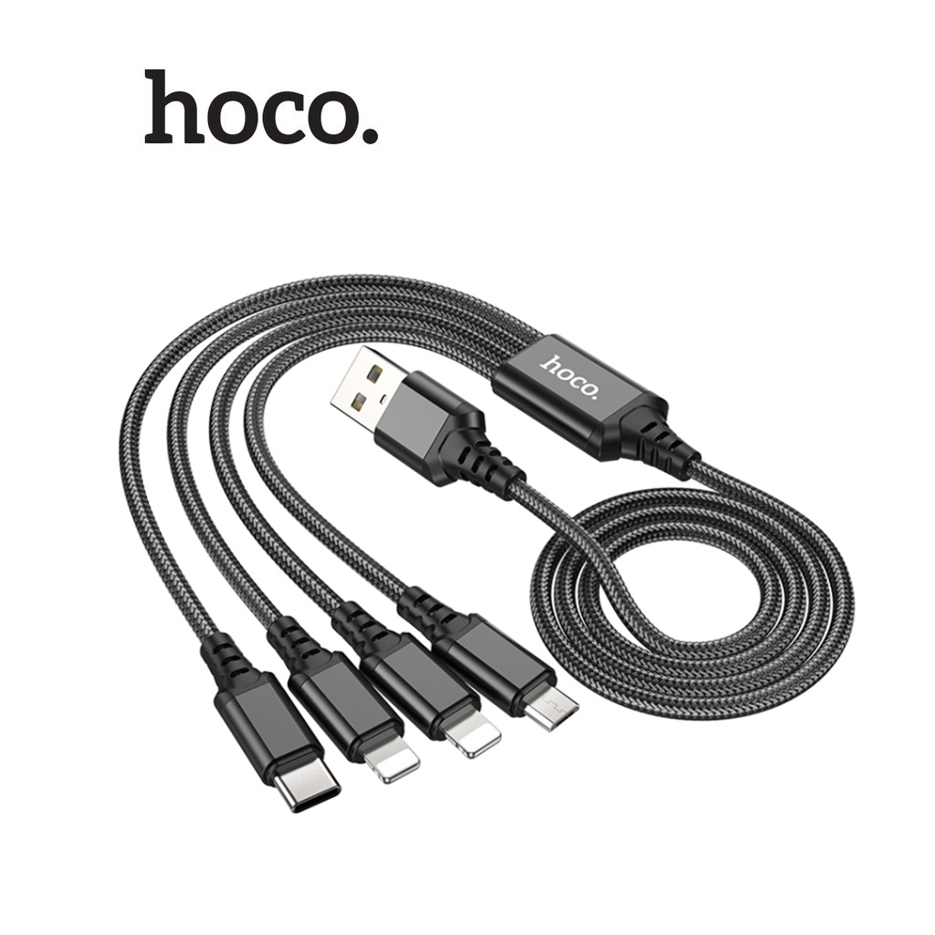 Cáp sạc 2.0A Hoco X76 Type-C /Micro/ 2 cổng ip dây dù chống gẫy dập dài 1M