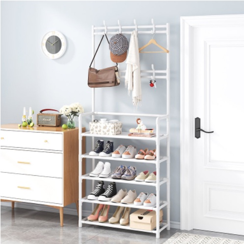 Kệ Giày Chữ L Để Giày Dép Và Treo Quần Áo Tiện Lợi Sang Trọng J0307