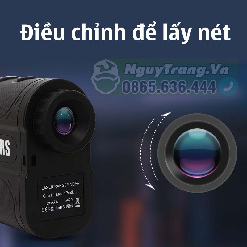  Ống nhòm đo khoảng cách 450m - Ống nhòm đo khoảng cách độ xa chuẩn xác EDKORS AS450  Q5 in 1