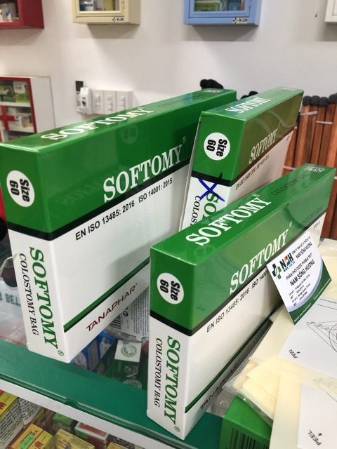 ❤ Hộp 100 Túi hậu môn nhân tạo một mảnh softomy, túi chứa phân một mảnh cho người lớn và trẻ em Softomy