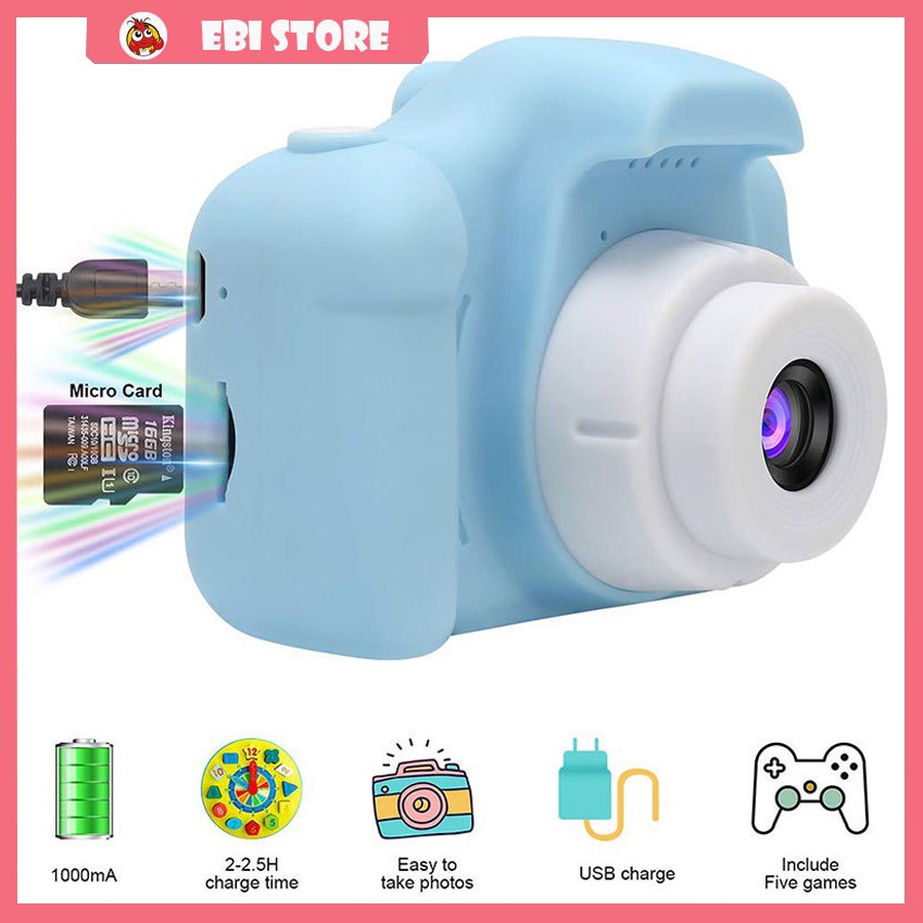 [Có Bảo Hành] Máy Ảnh ❤️ Máy Ảnh Kĩ Thuật Số 2.0 Inch 1080P Dùng Thẻ Nhớ Sử Dụng Ngôn Ngữ Tiếng Anh ❤️