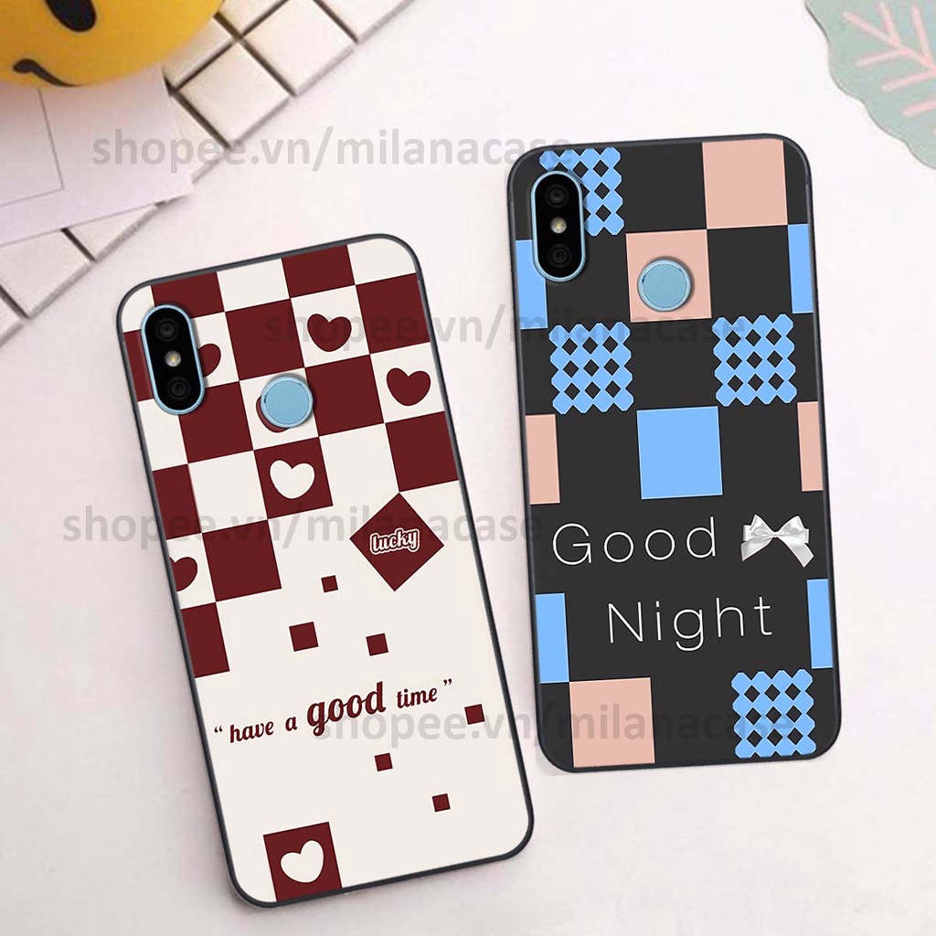 Ốp Xiaomi Redmi 6 Pro / Mi A2 Lite caro họa tiết nhiều màu sắc siêu đẹp thời trang cá tính