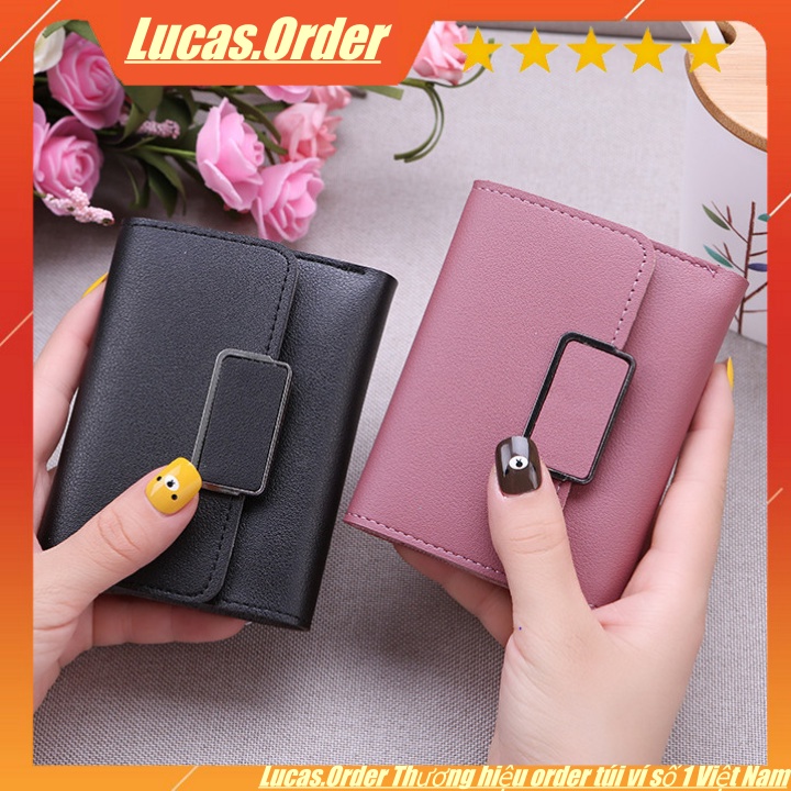 Ví nữ cầm tay mini cao cấp nhiều ngăn giá rẻ thời trang 5 màu Lucas.Order