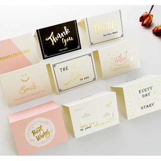 Thiệp cảm ơn , mừng sinh nhật , lời chúc tốt lành may mắn bằng giấy kraft cao cấp vintage nhiều mẫu sang sịn dễ thương
