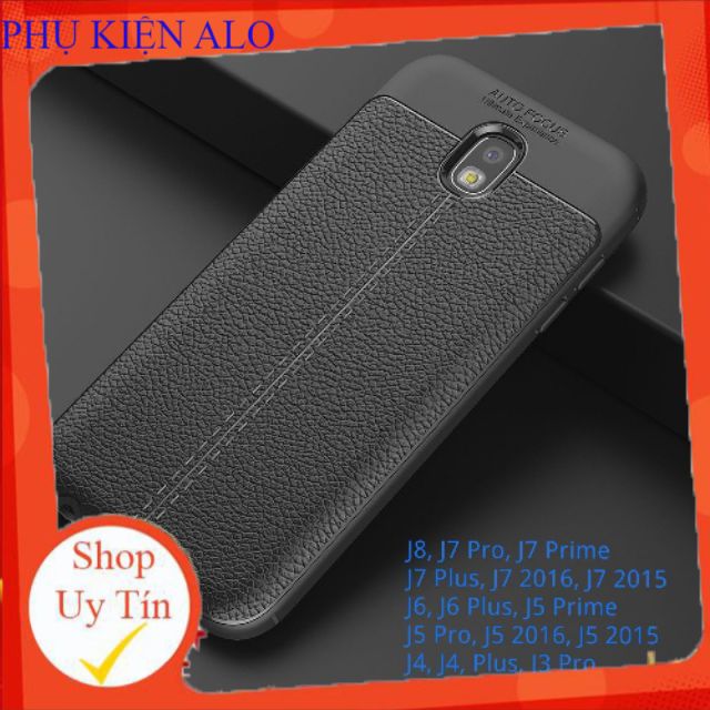 Ốp Lưng Da Màu Đen Samsung J8, J7 Pro - Prime - Plus - 2016 - 2015, J6, J5, J4, J3, J2,...