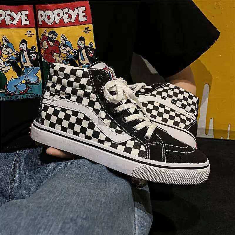 Giày Thể Thao canvas Cổ Cao Thời Trang Cho Cặp Đôi vans
