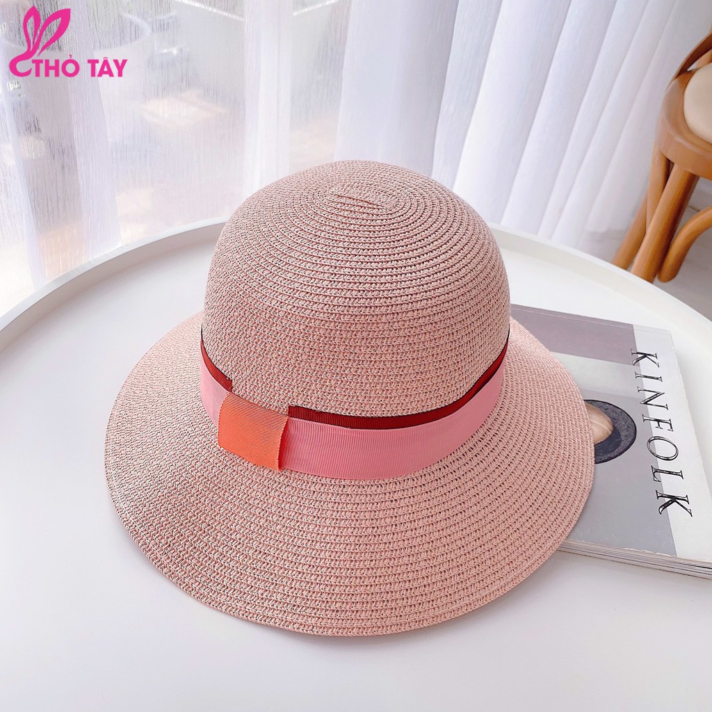 Nón cói phối viền nhiều màu - THỎ TÂY