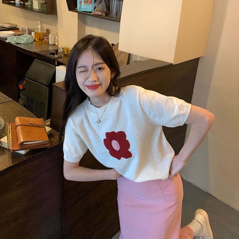 Áo Thun NgắN Tay In Hoa Xinh XắN JL-TX-354