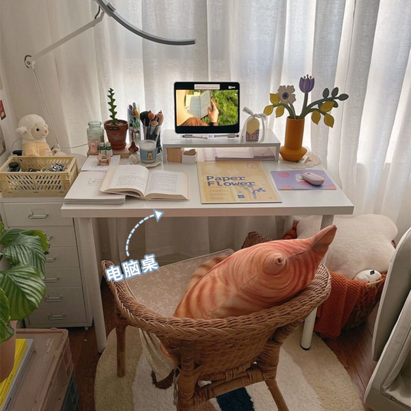 Bàn trắng làm việc,học tập, decor, chụp ảnh tiktok, ăn uống, gia dụng, dễ lắp ráp, xu hướng hottrend hiện đạ