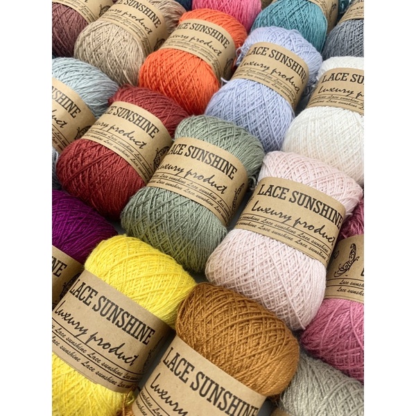 Sợi Lace Sunshine trơn móc áo 100gram
