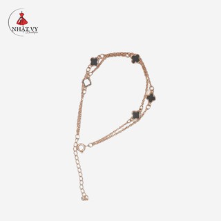 Lắc tay nữ nhatvy hình chữ thập màu đen - lt600