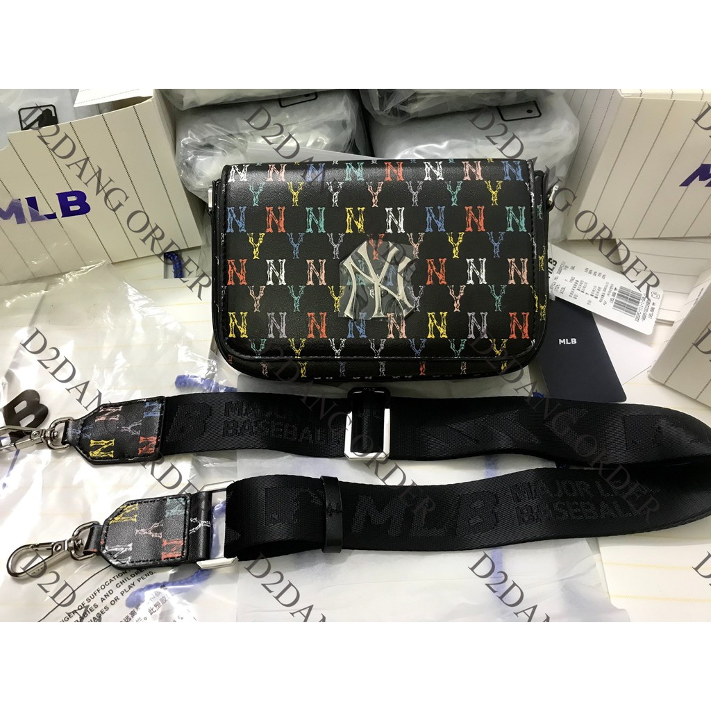 🔥 Túi MLB Đeo Chéo Họa Tiết Mono Cầu Vồng NY Cá Tính Unisex  🔥