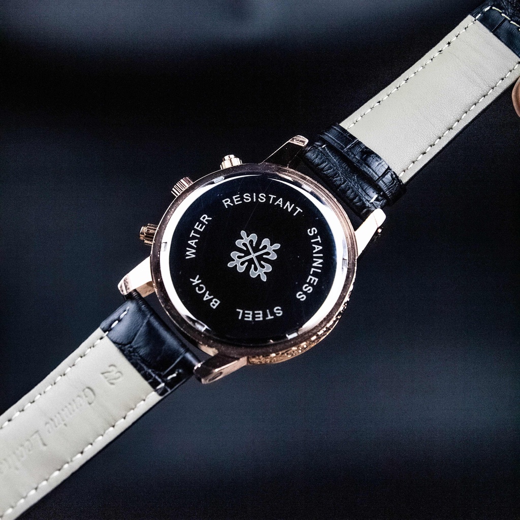 Đồng Hồ Nam dây da PATEK.PHILIP 6 kim Dáng Thể Thao Thời Trang Mặt Đen | BigBuy360 - bigbuy360.vn