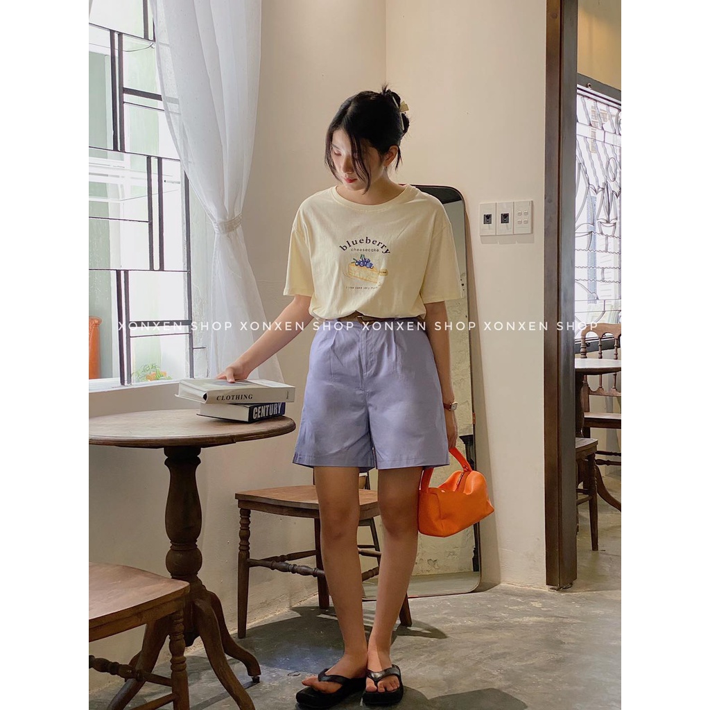 QUẦN SHORT NỮ chất vải kaki mềm lưng thun sau co giãn túi xéo dễ thương XONXEN SHOP size S M L mã 906