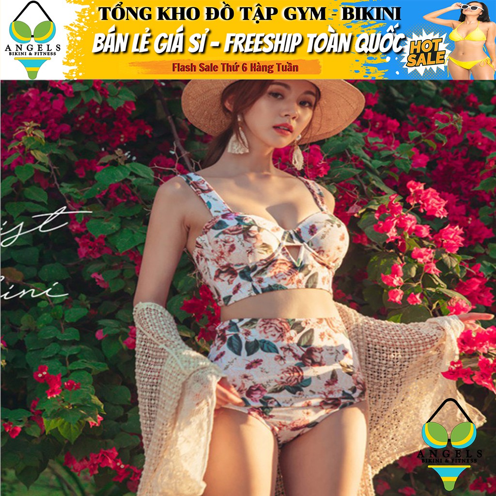 Bikini,Bộ Đồ Bơi Hai Mảnh Hoa Trắng, Hàng Nhập Đủ Size M L XL,BHN012[giá sỉ] | BigBuy360 - bigbuy360.vn