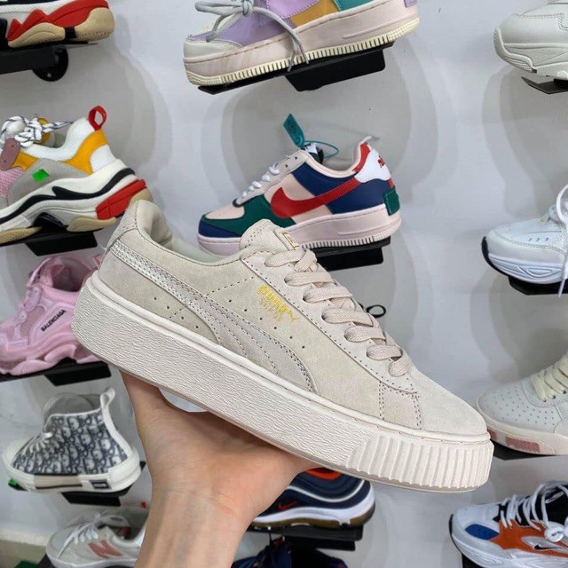 (Video cận cảnh) Giày thể thao sneaker đế bánh nỉ da nỉ