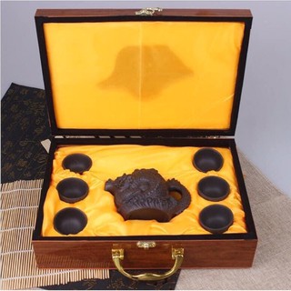 Ấm Chén Bát Tràng 💖 Bộ Ấm Trà Tử Sa Bát Tràng Đắp Nổi Cao Cấp