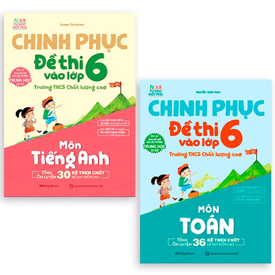 Sách Combo Chinh phục đề thi vào lớp 6 trường THCS Chất lượng cao môn Toán và Tiếng Anh