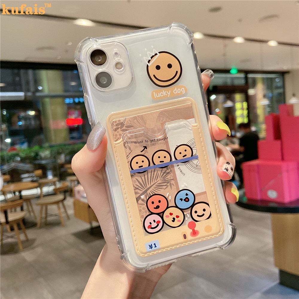 Ốp Điện Thoại Túi Khí Chống Rơi Trong Suốt Họa Tiết Mặt Cười Cho Iphone 12 Pro Max 6 7 8 Plus X Xr Xs 11 Pro Max Se2020 | BigBuy360 - bigbuy360.vn