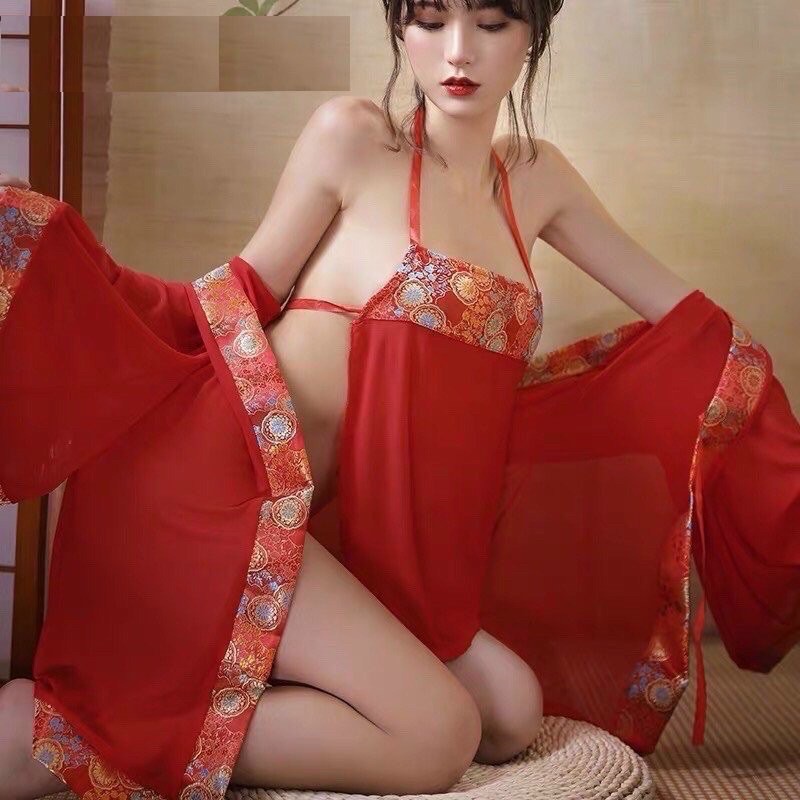 Váy Ngủ Cosplay Cô Gái Màu Đỏ Sexy - Khuyến Rũ