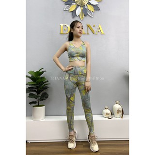 ✅ MẶC LÀ ĐẸP - Ảnh và Video THẬT 100% ✅ Bộ tập GYM nữ đa năng - Yoga nữ - Set tập dài lưng 3 dây họa tiết