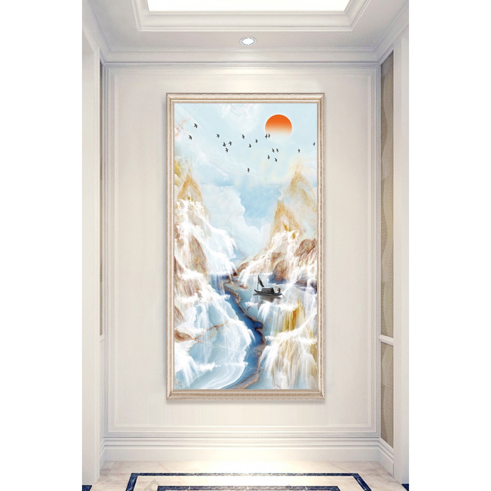 In hình ép gỗ Laminate TRANH HÀNH LANG TRUNG QUỐC - Mẫu 14 (50x75, 60x90, 70x110). In ảnh theo yêu cầu
