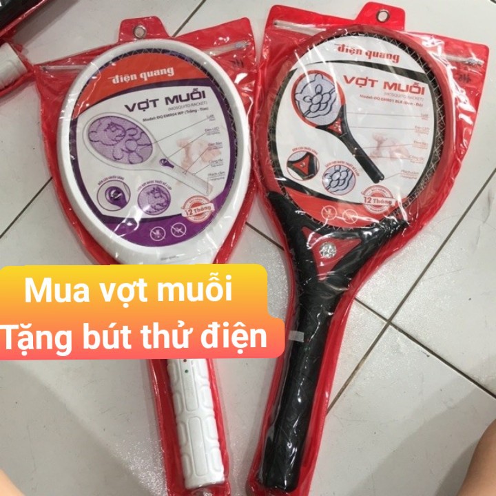 Vợt muỗi cao cấp Điện Quang( chính hãng)Tặng Kèm Bút Thử Điện.