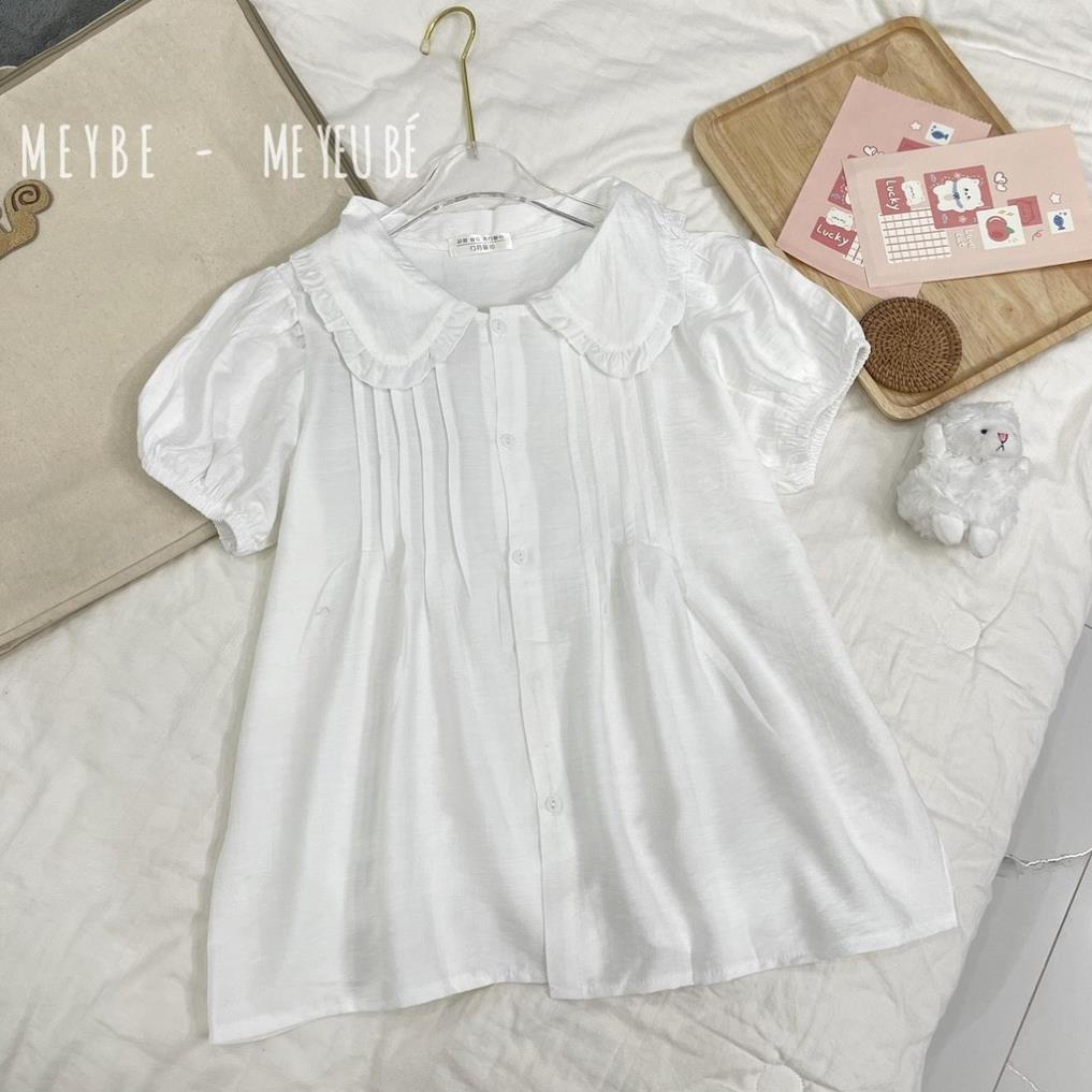 ( về full màu )Áo bầu công sở NH75028 chất đũi mát mịn, kiểu dáng babydoll  thiết kế cổ bẻ bảng màu cực xinh