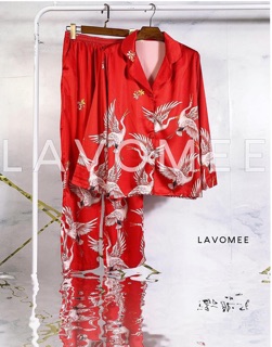 BỘ LỤA SATIN CHIM HẠC (DÀI)