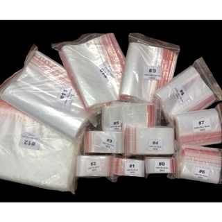 Túi zipper viền chỉ đỏ đủ size