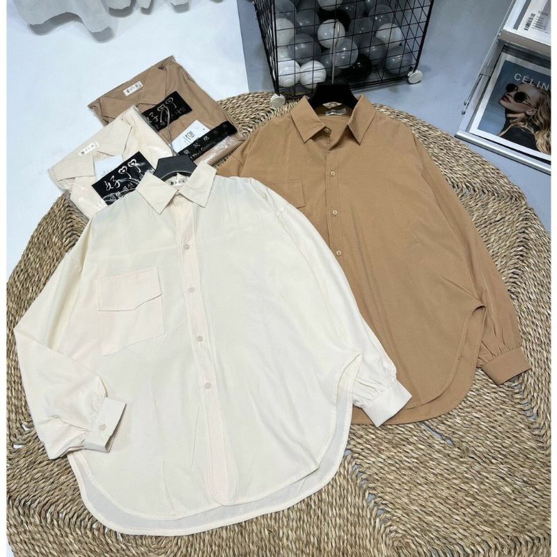Áo thun cotton tay lỡ unisex - - ÁO SƠ MI ĐŨI TÚI NẮP - - mẫu hot 2022