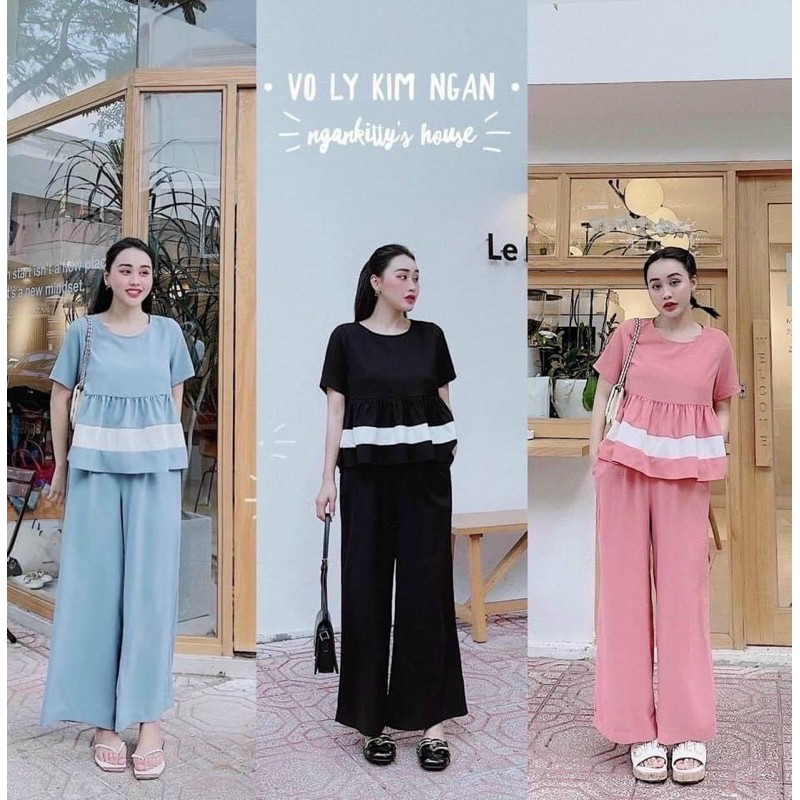 ◼️ SỈ : 105k ⚫️ SET ĐŨI NHĂN FORM RỘNG XOÈ CAO CẤP ☑️☑️☑️ ◾️ SIZE : < 55kg (Tuỳ chiều cao) ⬛️ GIÁ GIẢM THEO SỐ LƯỢNG