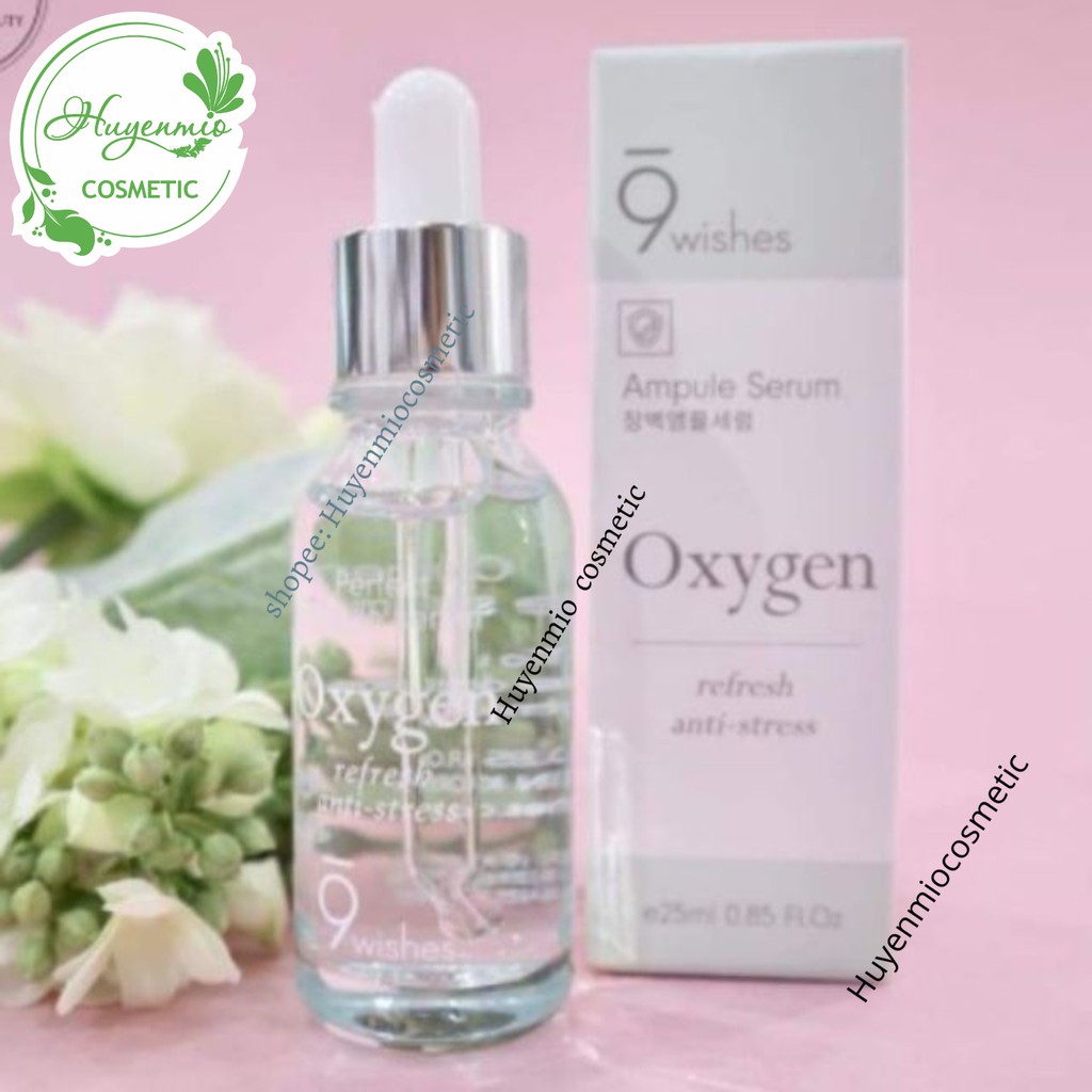 [Chính hãng] Tinh Chất Dưỡng Da 9wishes Extreme Oxygen Ampule Serum - 25ml - Huyenmio