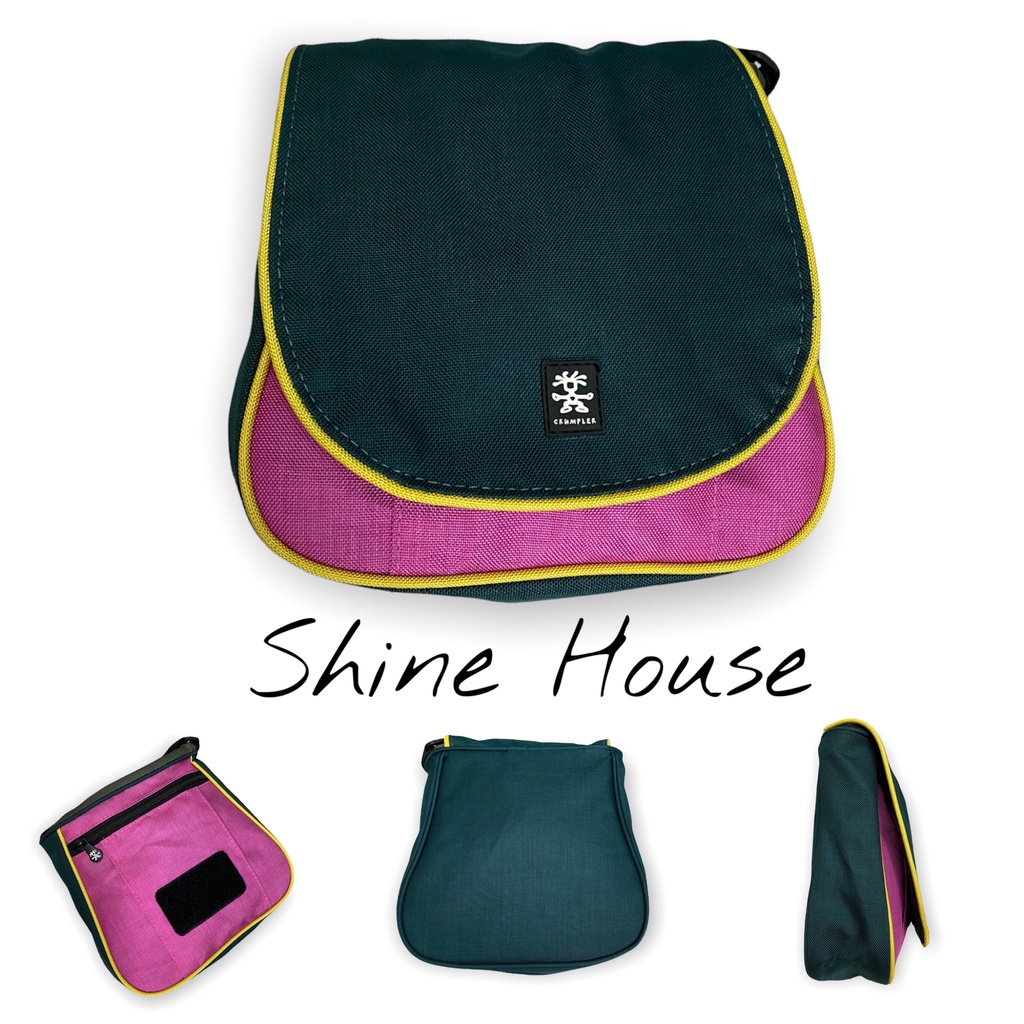 Túi Đeo Chéo Thời Trang Phối Màu Cá Tính Crumpler Màu Hồng Ghép Xanh - Shine House