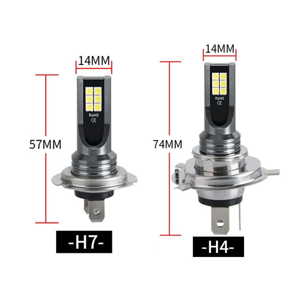 Đèn Pha Chống Sương Mù 3030-12LED DC12V-24V 24W H7H4 T2T1 Cho Xe Hơi