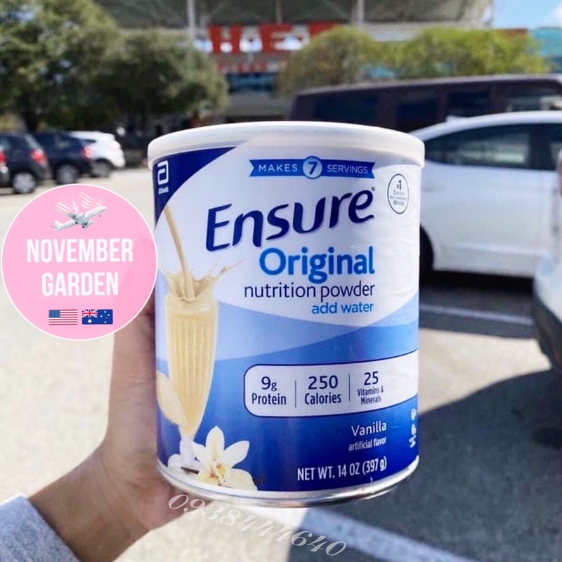 Sữa Bột Ensure Original Nutrition Powder add water hương vị vani thơm ngon