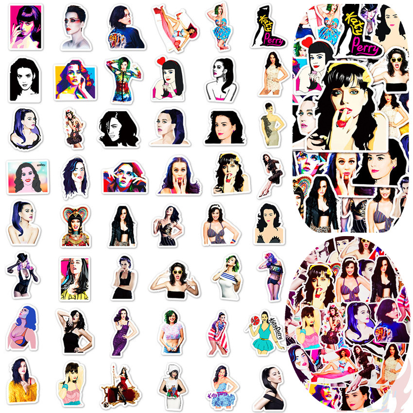 KATY PERRY Bộ 50 Hình Dán Ca Sĩ Nổi Tiếng Chống Thấm Nước 02 Pop