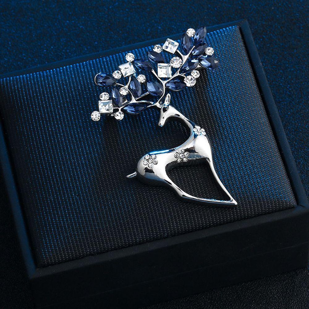 Ghim Cài Áo Hình Tuần Lộc Giáng Sinh Bằng Hợp Kim Sang Trọng