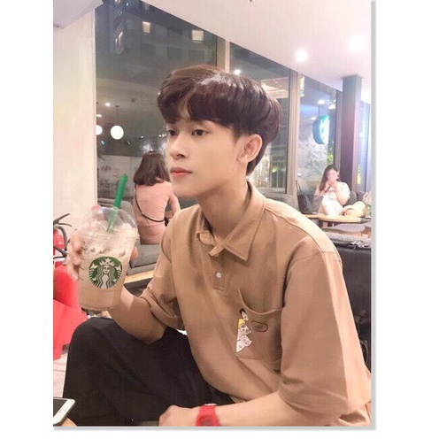 áo thun unisex cổ bẻ, form rộng, tay lỡ - hàng bao giặt máy NGỌC HÂN FASHION
