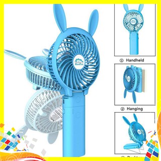 [Giá Rẻ] Quạt Cầm Tay Mini USB Hình Tai Thỏ Gấp Gọn Thông Minh