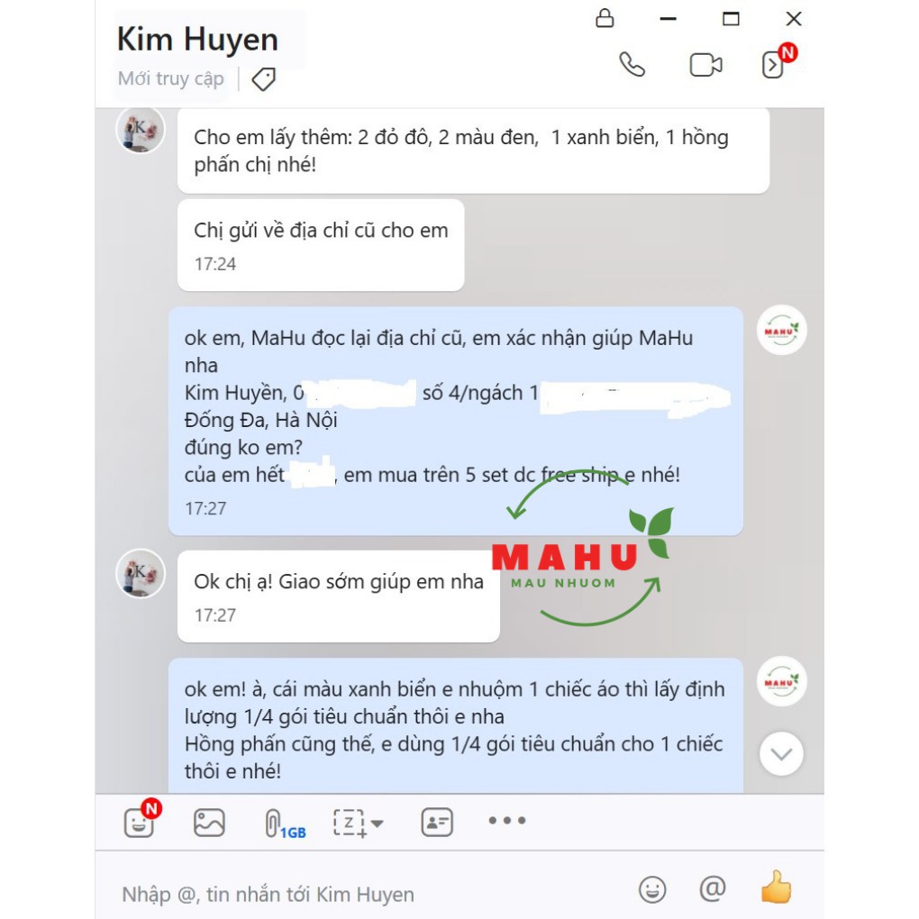[Chính Hãng] Thuốc nhuộm quần áo, màu Đỏ đô