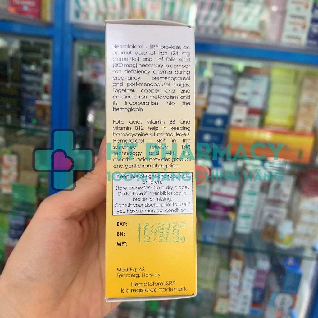 HEMATOFEROL - VIÊN UỐNG BỔ SUNG SẮT, AXIT FOLIC DÙNG CHO NGƯỜI THIẾU MÁU, KHÔNG GÂY TÁO BÓN