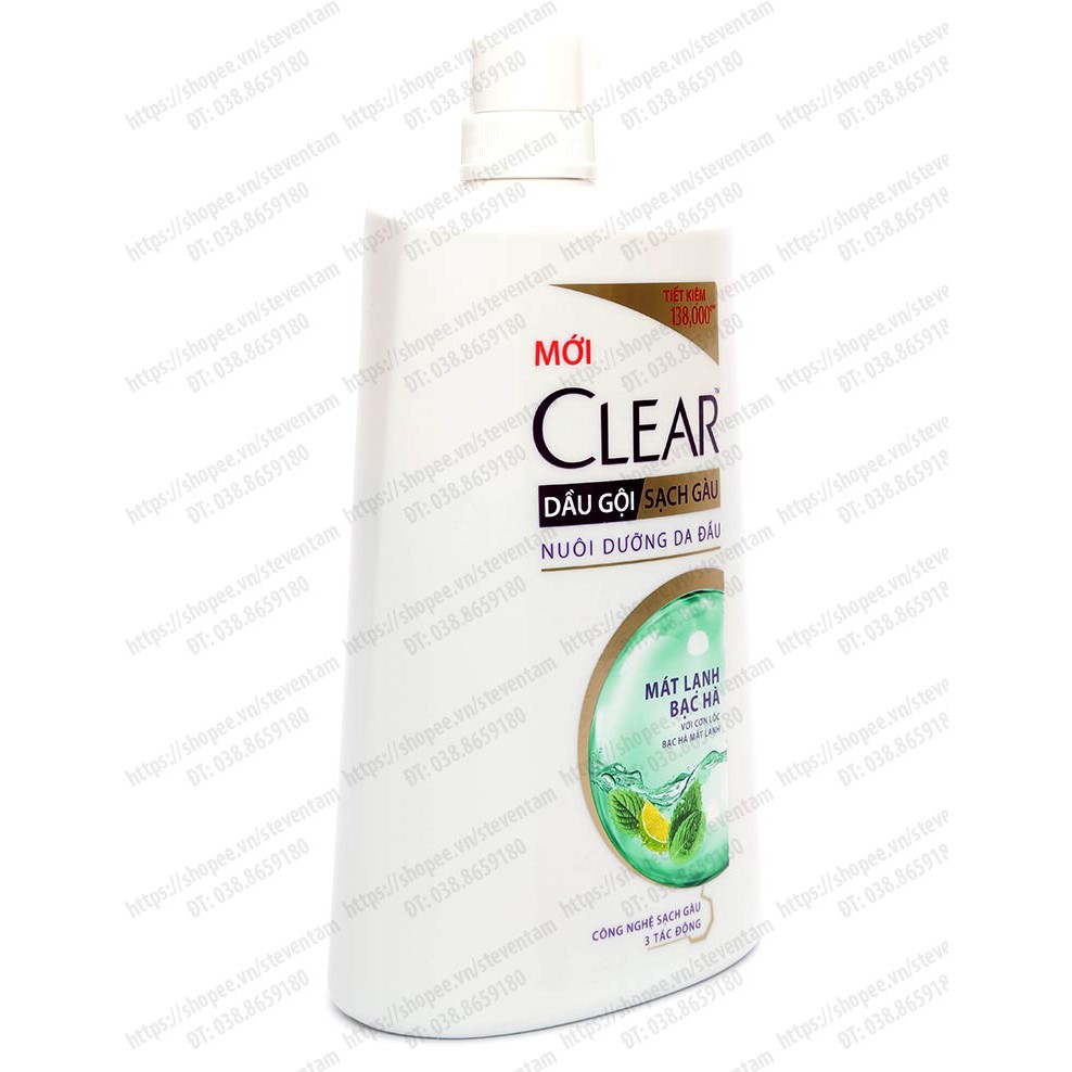 Dầu gội CLEAR bạc hà 1400g