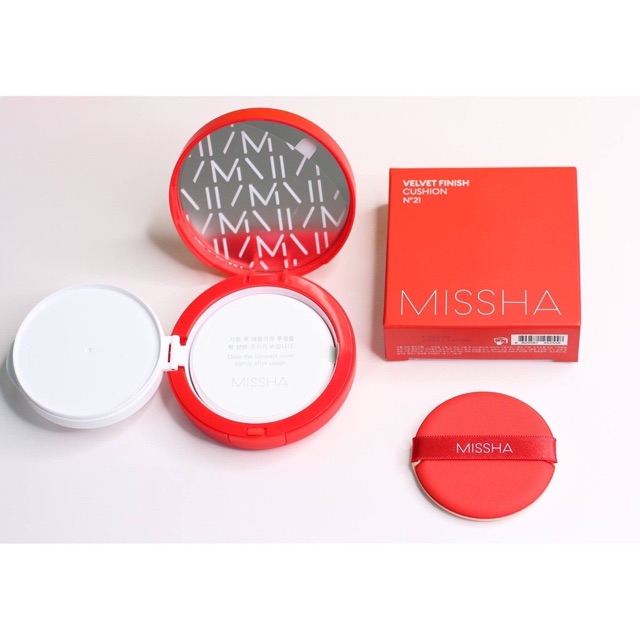 PHẤN NƯỚC MISSHA VELVET FINISH CUSHION ĐỎ RỰC RỠ